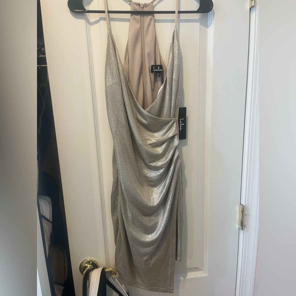 lulus silver mini dress